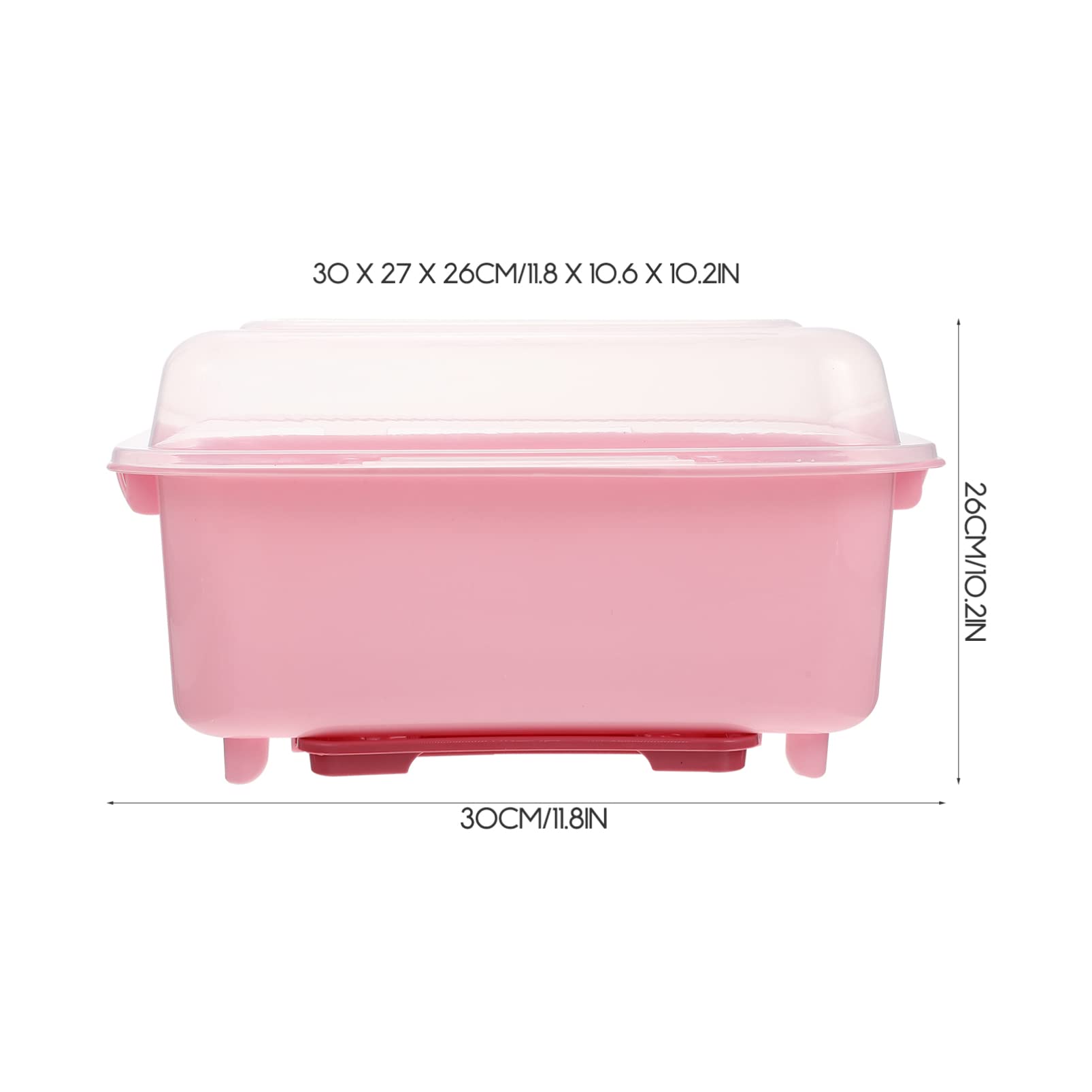 Cabilock Pp Material Kitchen Cutlery Drain Box Bowl, Chopstick & Tableware Organizer, Small Pink Countertop Drain Case for Nursing & Kitchen Organization