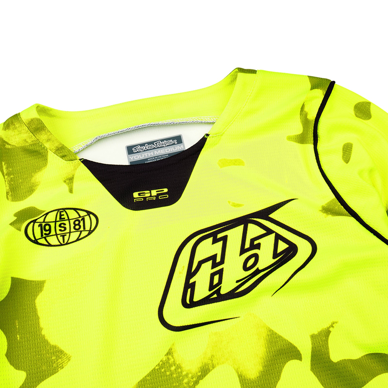 Youth GP Pro Jersey - High Performance Cycling Shirt for Men & Women - Breathable & Moisture Wicking - Flo Yellow Color - Perfect for Road Biking, Mountain Cycling & Training