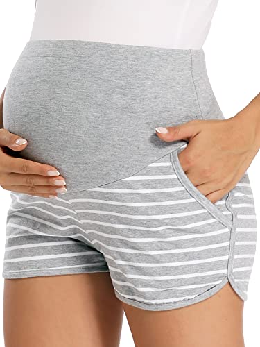 A08 Heather Grey White Stripe