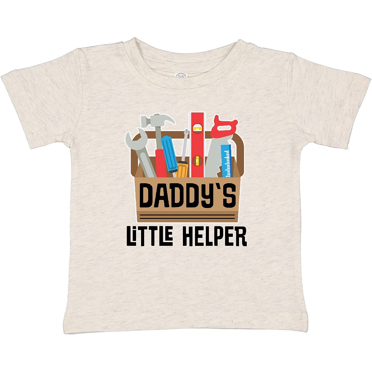 Inktastic Daddy's Little Helper Outfit - Tool Box Design Baby T-Shirt for Boys & Girls | Cute Toddler Graphic Tee for Father's Day, Birthday & Family Events