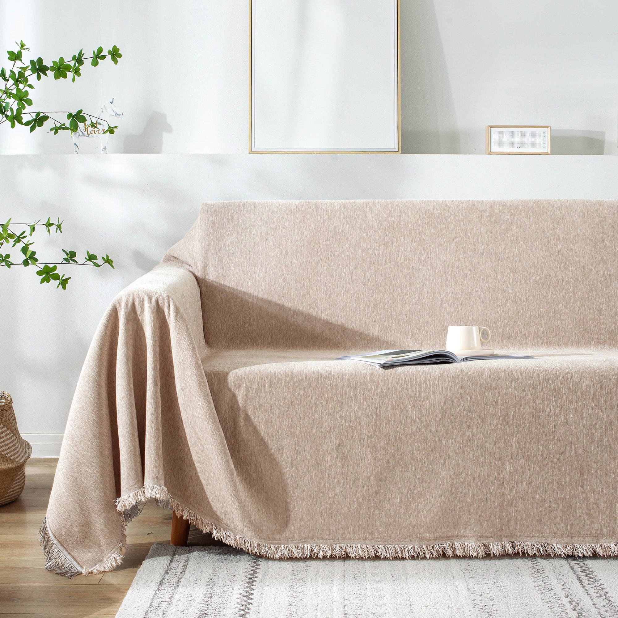 Pure Embrace Sofa Cover - Soft Stretchable Furniture Protector for Couches & Loveseats - Final Sale - Perfect for Living Room, Family Room & Pet-Friendly Homes