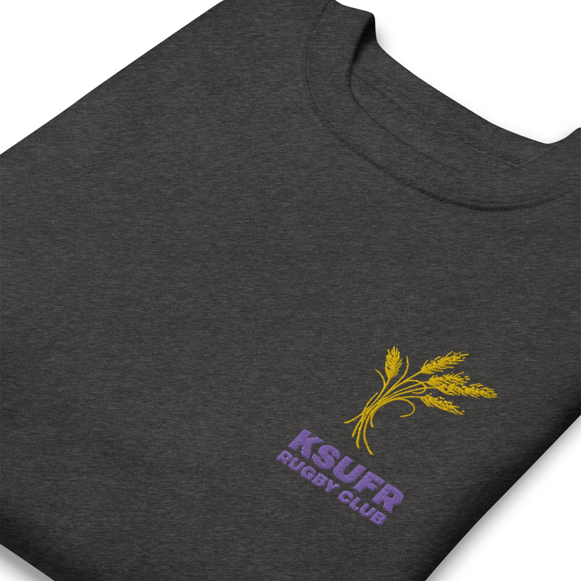 KSUFR Rugby Embroidered Crewneck Sweatshirt | Men's Casual Pullover | Vintage Sports Style | Perfect for Game Day, Tailgating & Streetwear Fashion