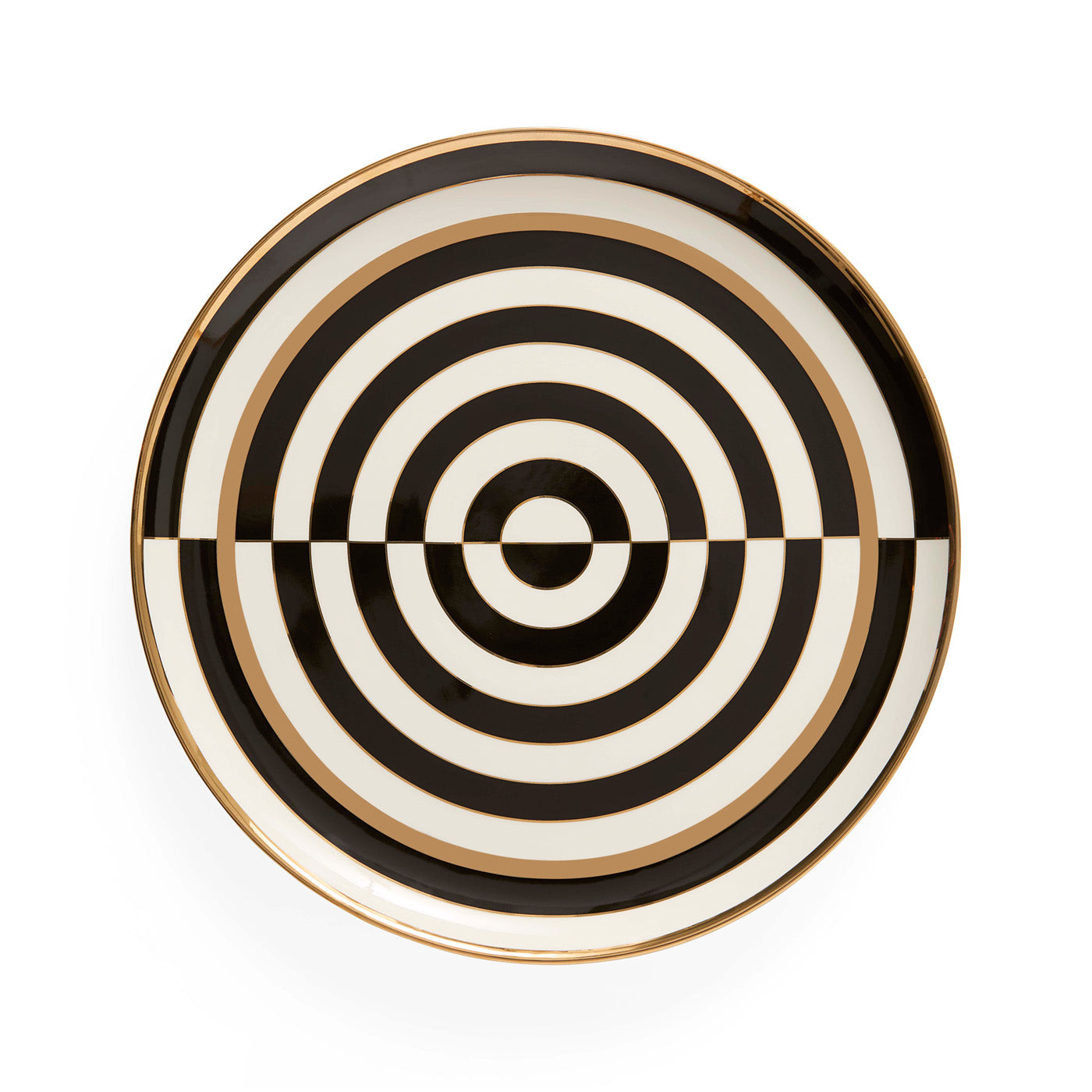 Modern Op Art Round Serving Tray - Stylish Decorative Tray for Coffee Table, Kitchen & Dining Room - Perfect for Entertaining Guests & Displaying Decor