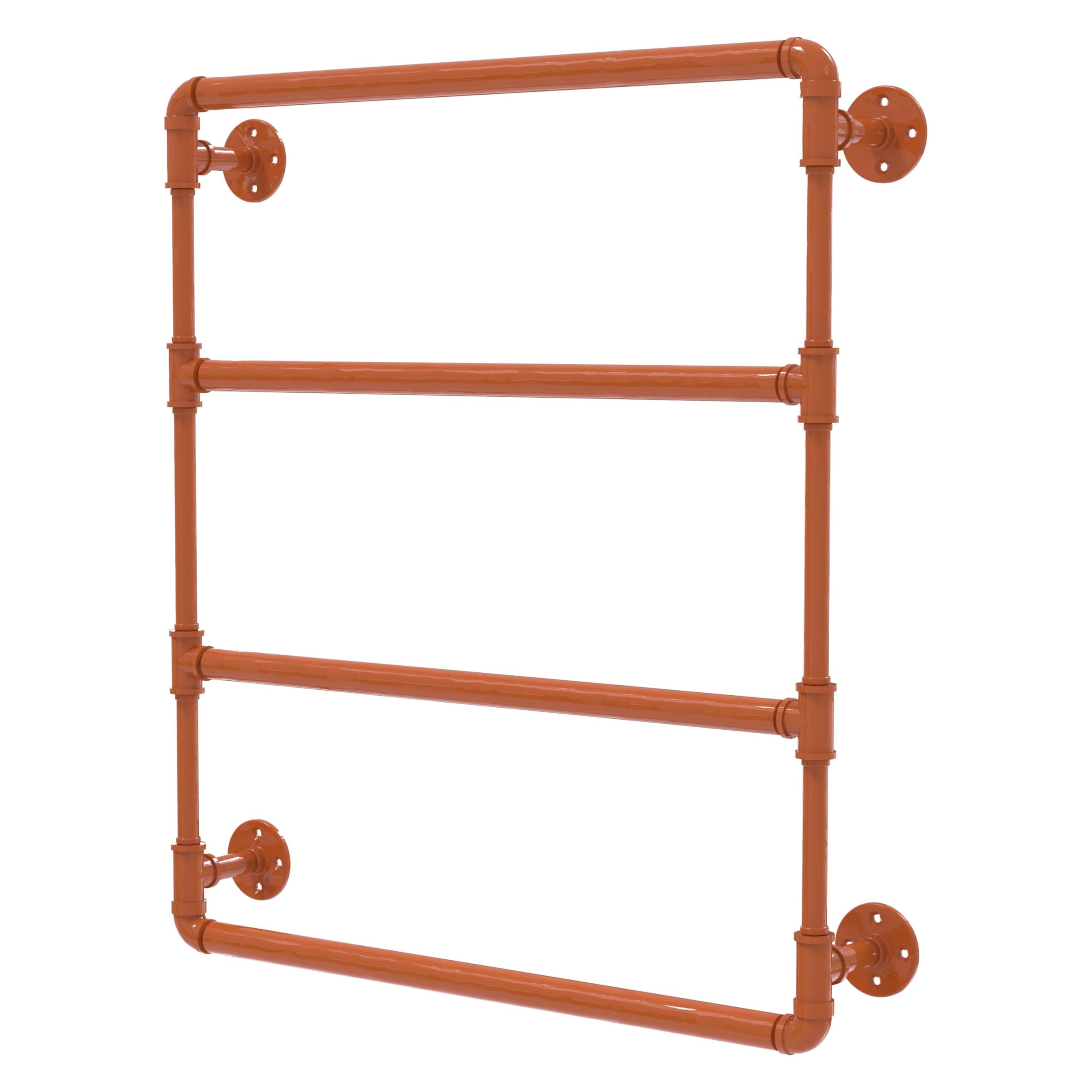 Wall Mounted Ladder Towel Rack - Pipeline Collection | Space Saving Bathroom Organizer for Towels & Robes | Perfect for Small Bathrooms, Laundry Rooms & Spa Areas
