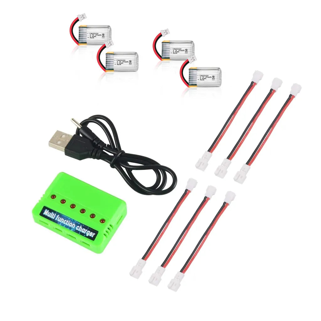 Makerfire 3.7V 250mAh 1S LiPo Battery Pack of 4 - Compatible with Armor Blue Shark V2 Drone - Perfect for FPV Racing, Aerial Photography & RC Hobbyists