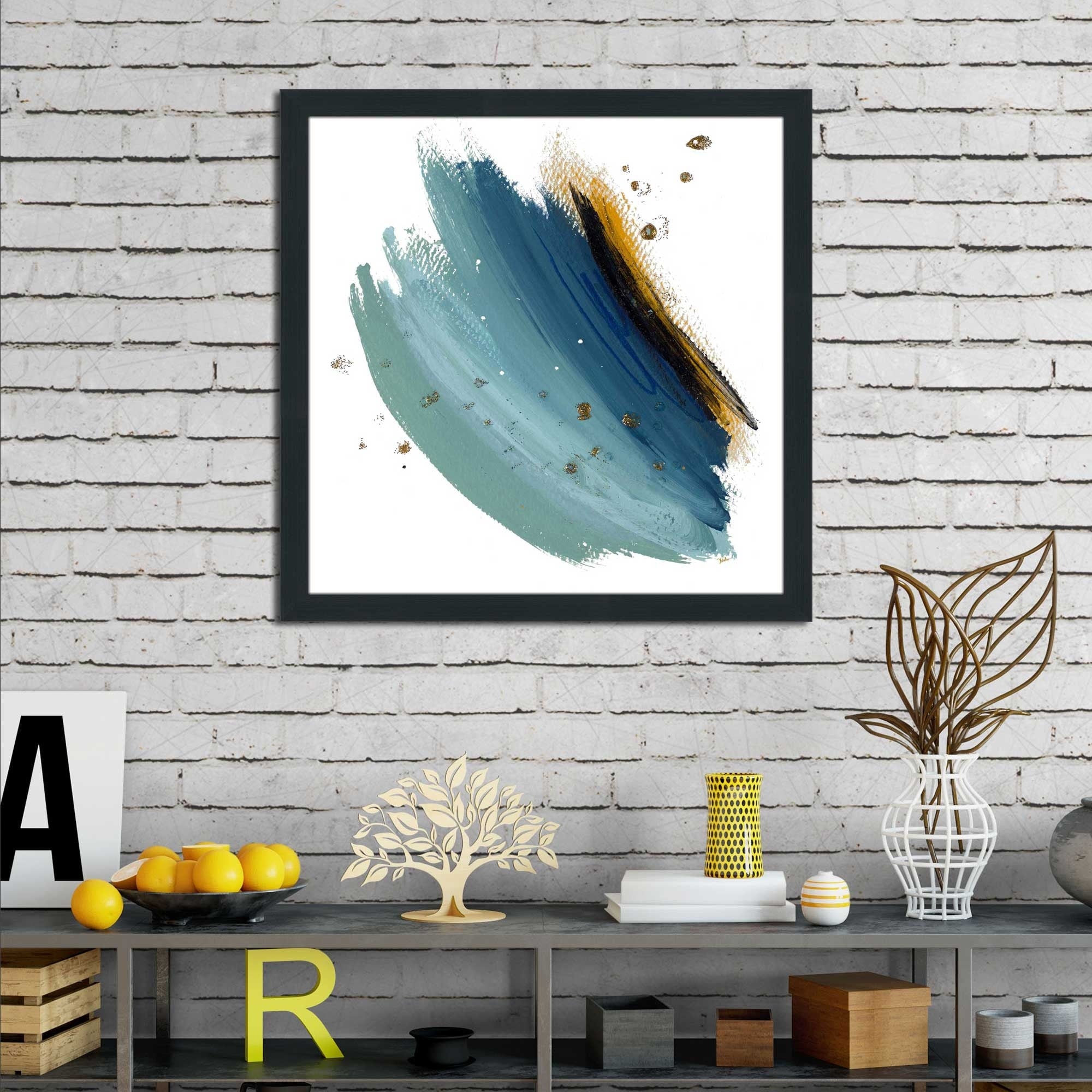 Black Clouds Square Print on Acrylic - Modern Abstract Wall Art for Home & Office Decor