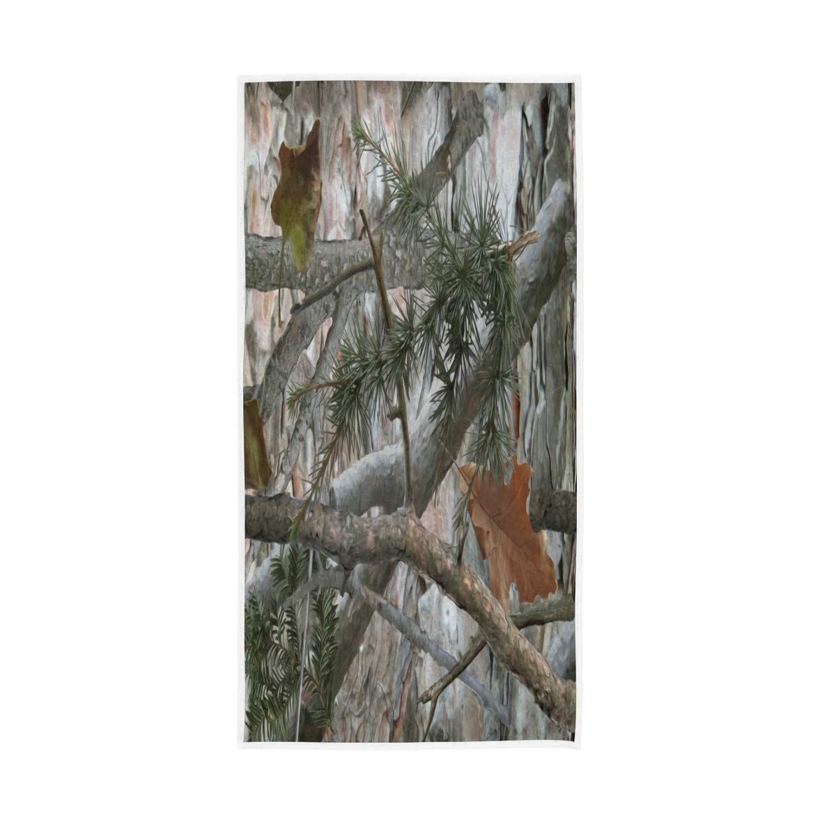 Blueangle Camouflage Hand Towel - Realistic Forest Camo Design, Super Soft & Highly Absorbent Bath & Gym Towel (30x15 Inches) - Perfect for Bathroom, Spa, Camping & Outdoor Adventures