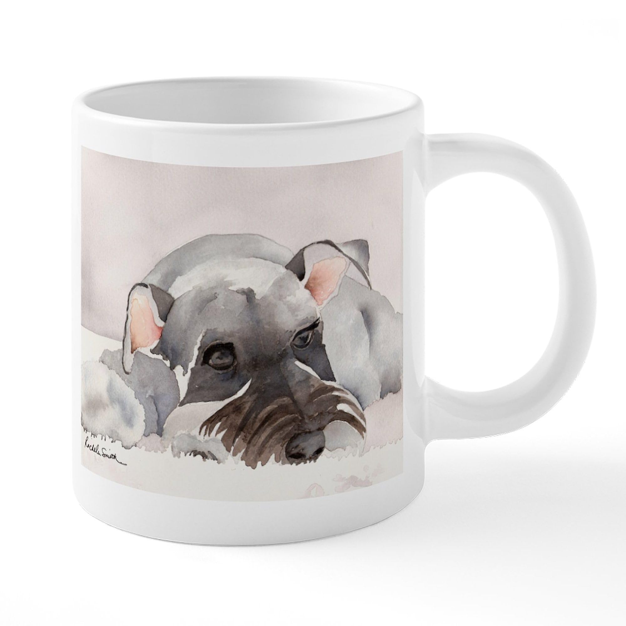 20 oz Ceramic Coffee Mega Mug with Miniature Schnauzer Design - Perfect for Dog Lovers, Office Use & Gift Giving