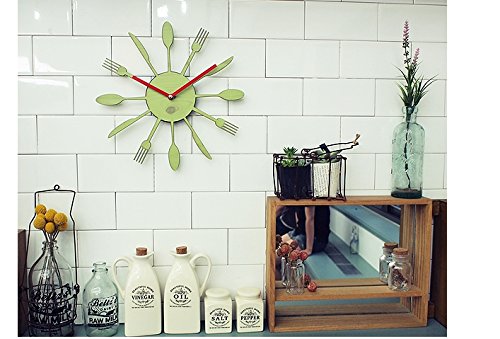 UNMINUTO THE NEW COOK TIME Wall Clock - Modern Korean Design, Green Kitchen Decor, 285mm Silent Non-Ticking Clock for Home & Office - Made in Korea | Perfect for Living Room, Bedroom & Cafe Decor