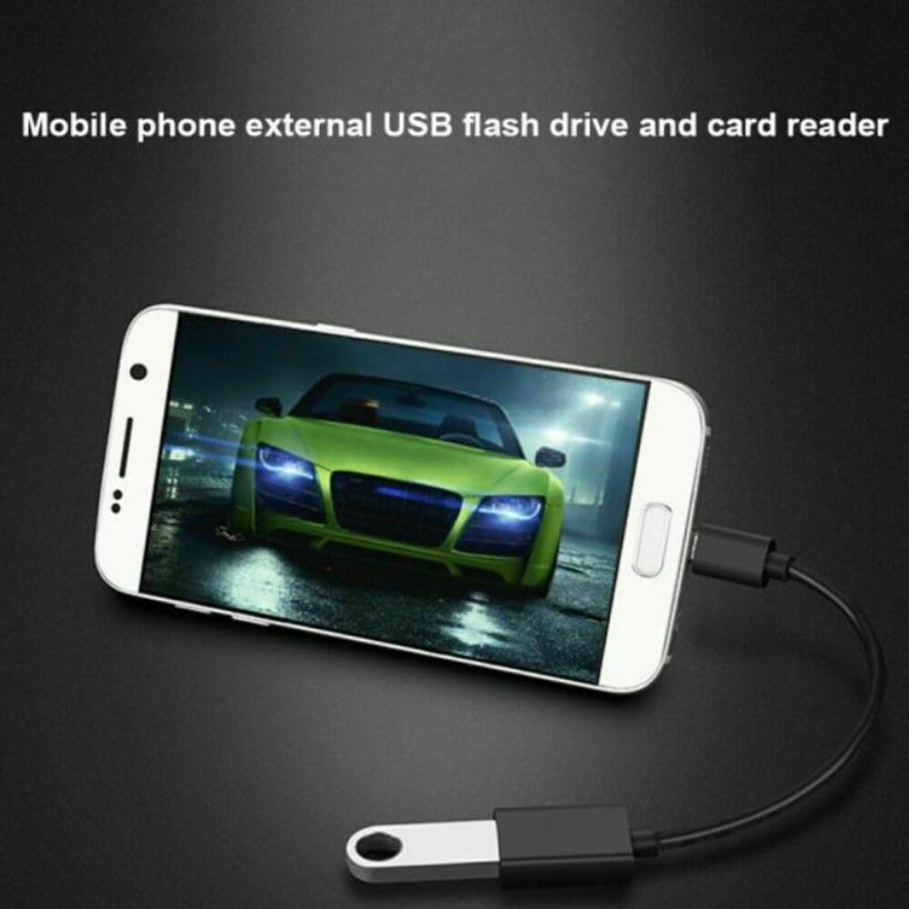 Silco 5in Micro USB to USB Female OTG Host Adapter Cable - Compatible with Samsung Galaxy J3 (2017), Z4, J7 Max & J7 Pro - Perfect for Data Transfer, Charging & Connecting Peripherals on The Go