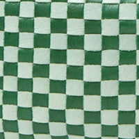 Petit Moyen Messenger Bag in Fern Mist Woven Checker Pattern - Stylish Crossbody Purse for Women, Perfect for Work, Travel & Everyday Use
