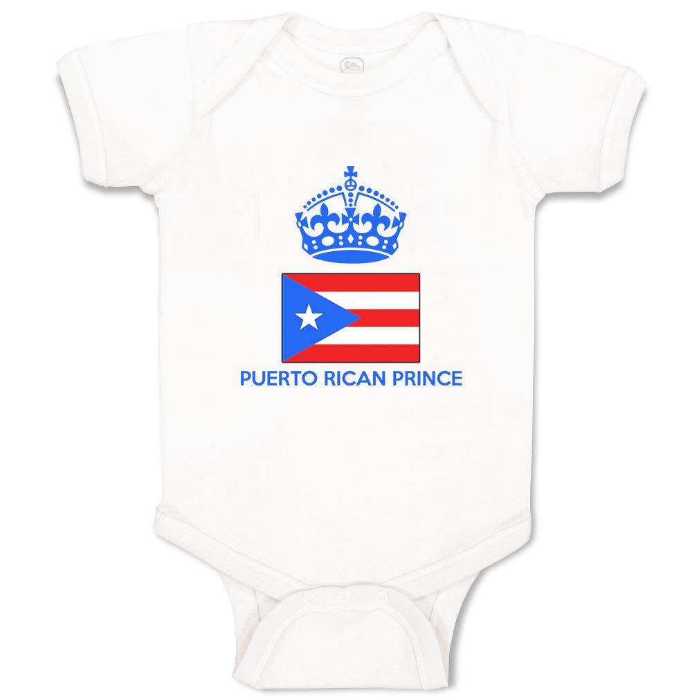 Custom Puerto Rican Prince & Princess Baby Bodysuits - Soft Cotton Infant Onesies for Boys & Girls | Perfect for Birthdays, Christenings & Family Photos