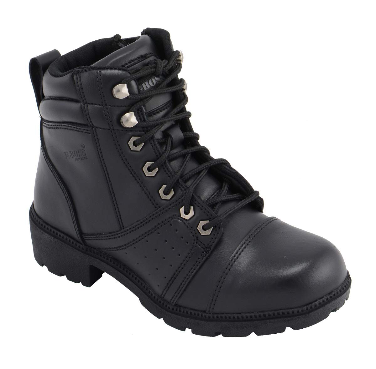 Ladies Black Leather Motorcycle Boots - Riding & Outdoor