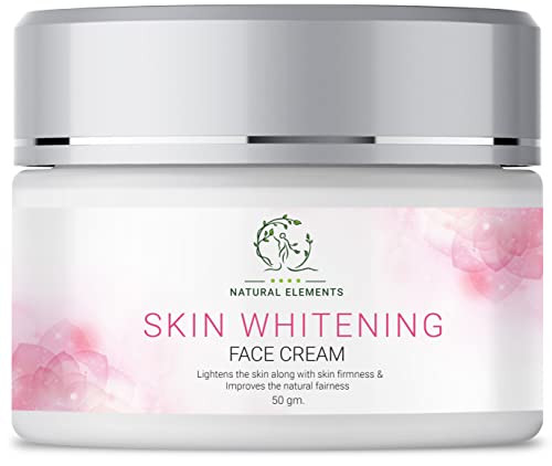 Natural Elements Skin Whitening Face Cream - Brightening & Lightening Formula for All Skin Types (50g) | Daily Moisturizer for Even Skin Tone, Dark Spot Reduction & Glowing Complexion | Perfect for Men & Women