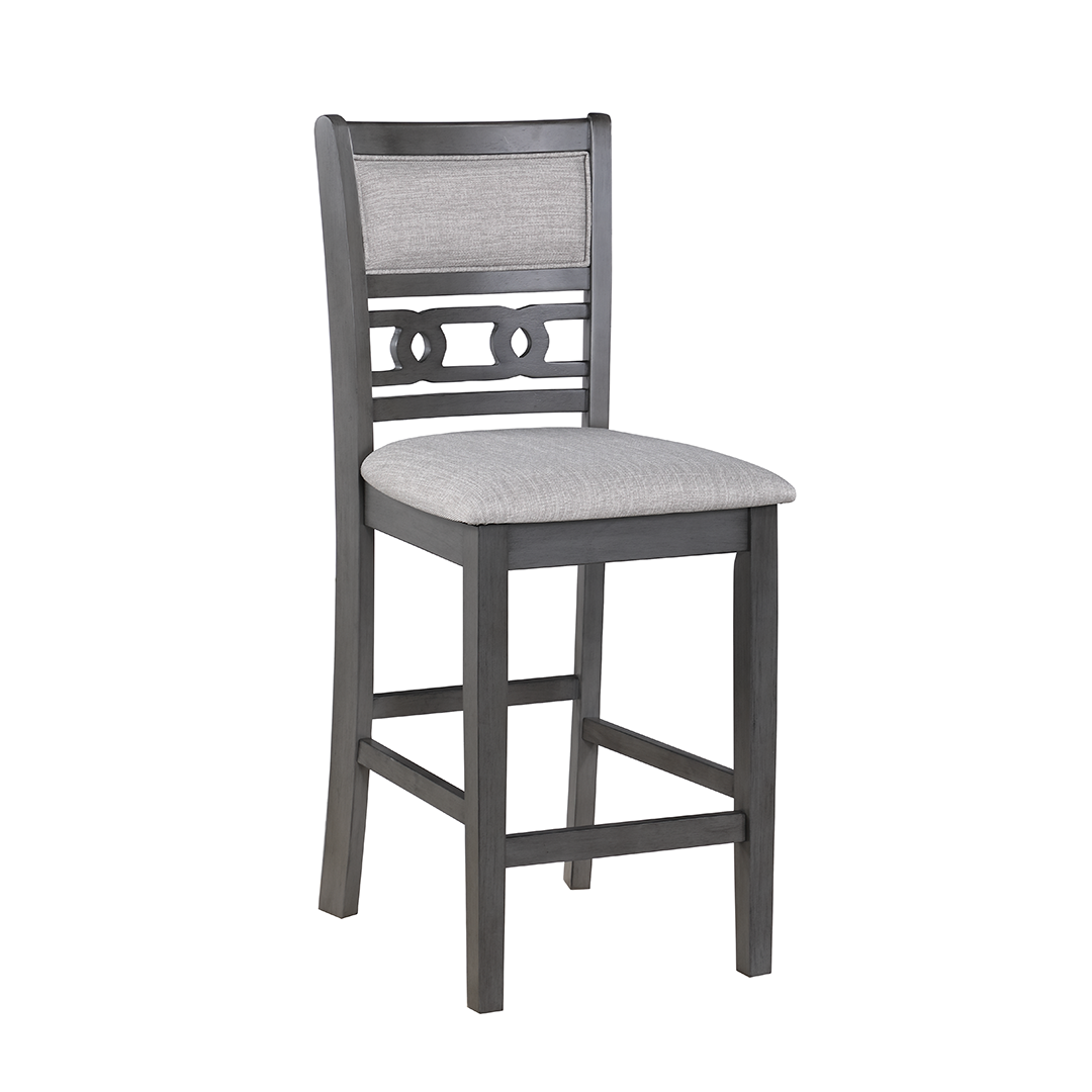Premium Gia Counter Height Bar Stool - Grey - Adjustable Swivel Seat for Kitchen Island, Breakfast Bar & Dining Room