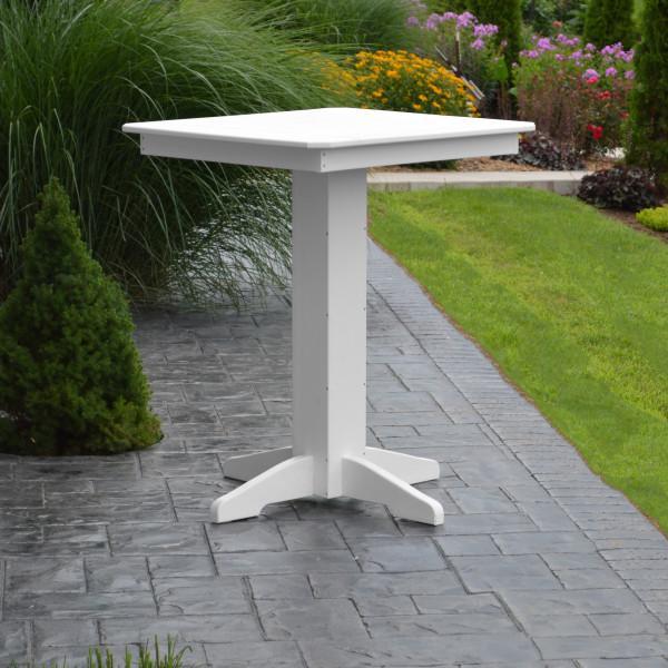Eco-Friendly Recycled Plastic Square Bar Table - Durable Outdoor & Indoor Patio Furniture for Restaurants, Cafes, and Home Decoration