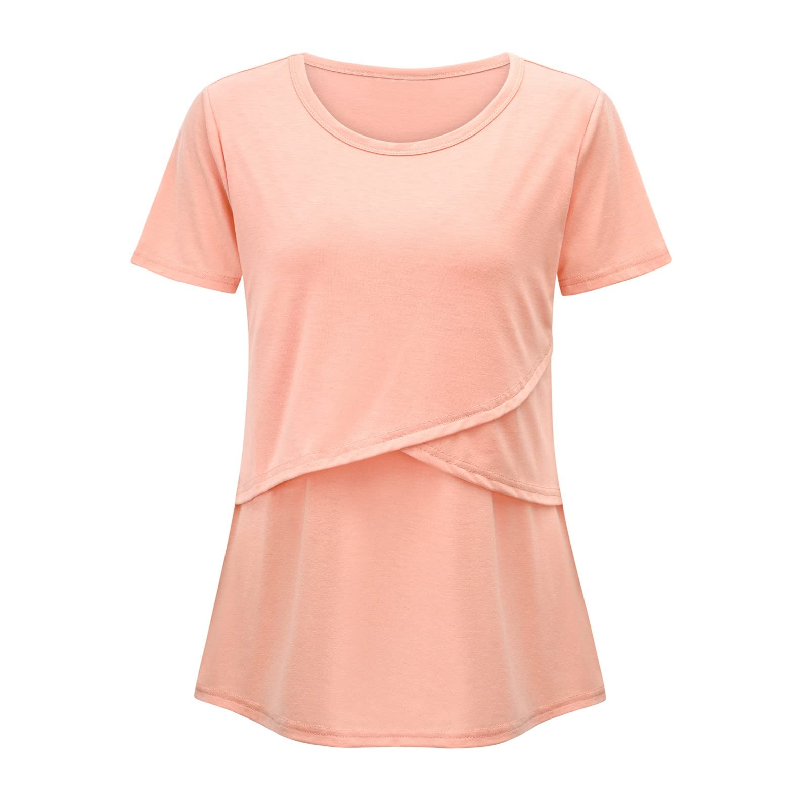 Women's Maternity T-Shirt - Soft Loose Pregnancy Top with Round Neck - Comfortable Casual Tee for Expecting Moms - Perfect for Everyday Wear, Office & Maternity Photos