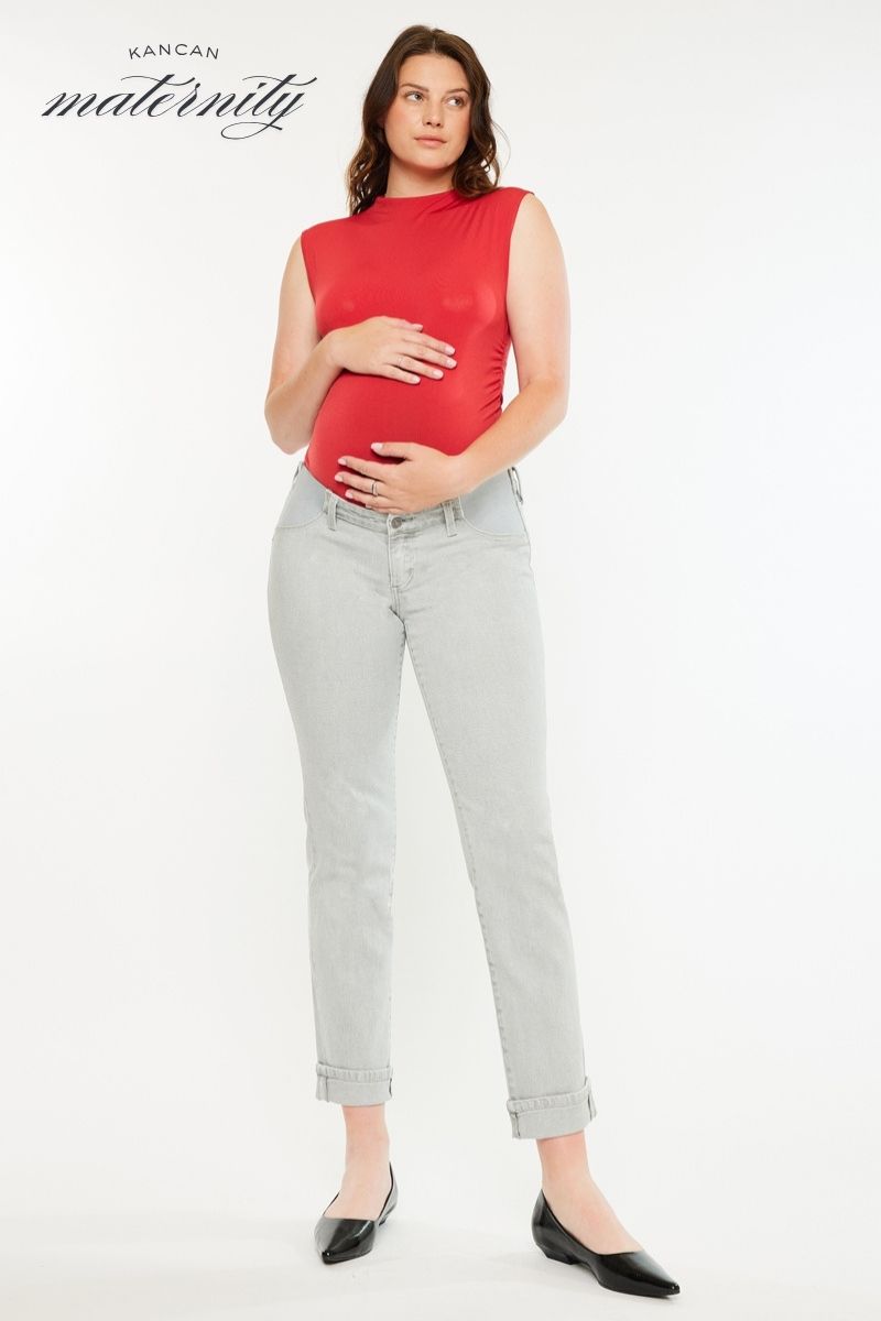 Stylish Diana Maternity Boyfriend Jeans - Comfortable Stretch Denim for Pregnant Women | Perfect for Casual Outings & Everyday Wear