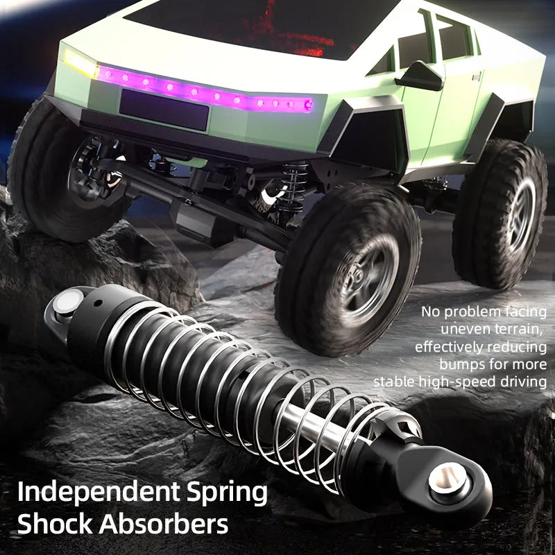 JJRC C8818 1/18 Scale RC Crawler Car - 4WD Off-Road Remote Control Vehicle with Proportional Cyber Shell | Perfect for Rock Crawling, Trail Adventures & Backyard Driving