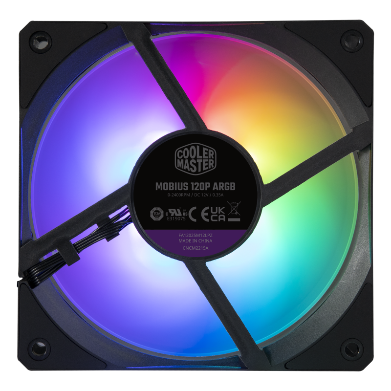 Cooler Master MFZ M2DN 24NP2 R1 CM MOBIUS 120P ARGB Ring Blade Fan - High Performance PC Cooling Fan with RGB Lighting for Gaming Rigs & Workstations (5-Year Warranty)