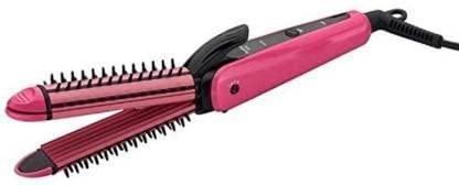 Ceramic Hair Curler for Women - Adjustable Temperature Styling Iron with Medium Pink Barrel for Wavy & Curly Hairstyles - Perfect for Home, Salon & Travel Use