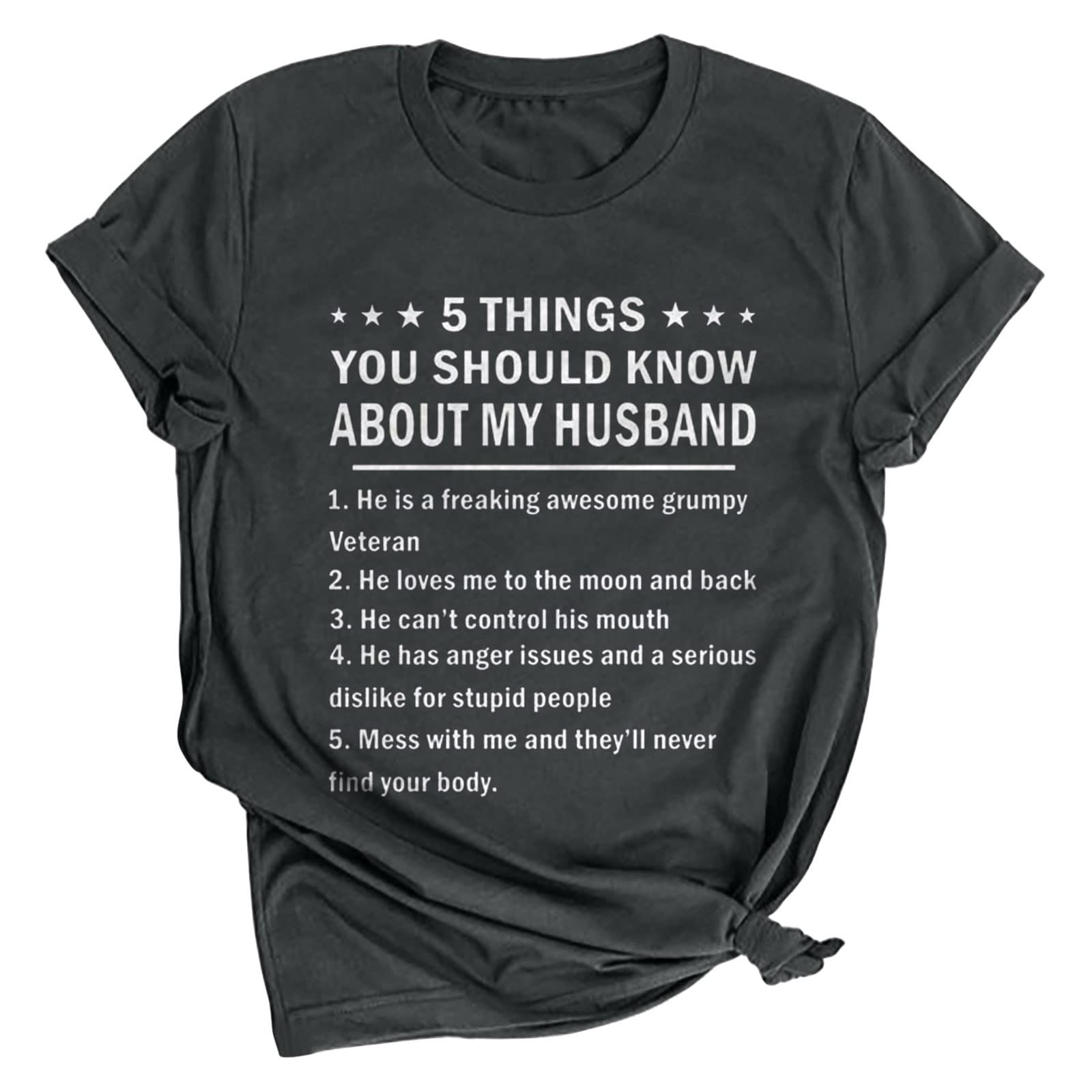 Funny Women's T-Shirts - Loose Fit Letter Print Short Sleeve Crew Neck Casual Summer Tee with Slogan | Perfect for Beach Outings, Weekend Wear & Gift Giving