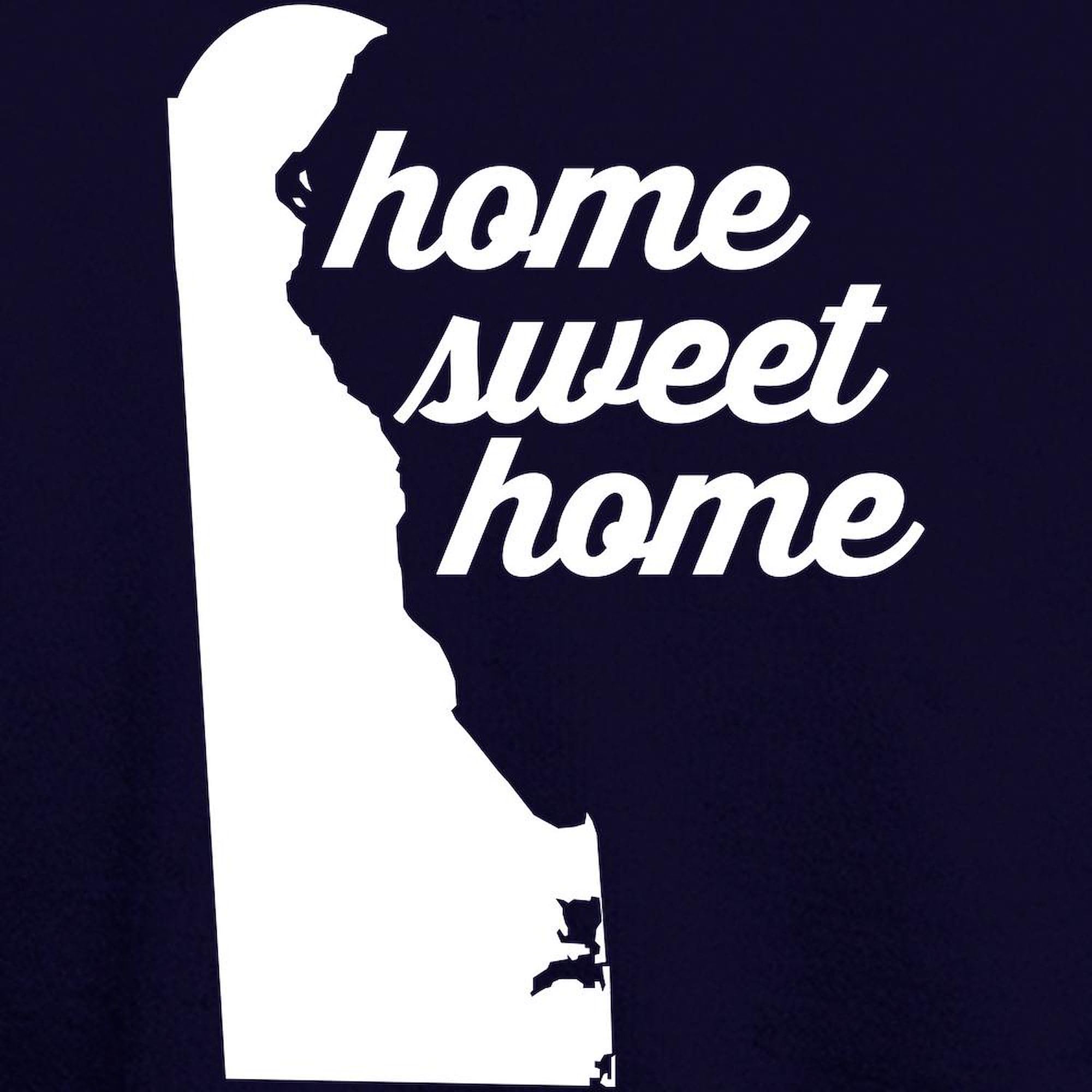 Delaware Home Sweet Home Women's Dark Pullover Hoodie | Cozy Fleece Hooded Sweatshirt for Women | Perfect for Casual Wear, College Campus & Home State Pride