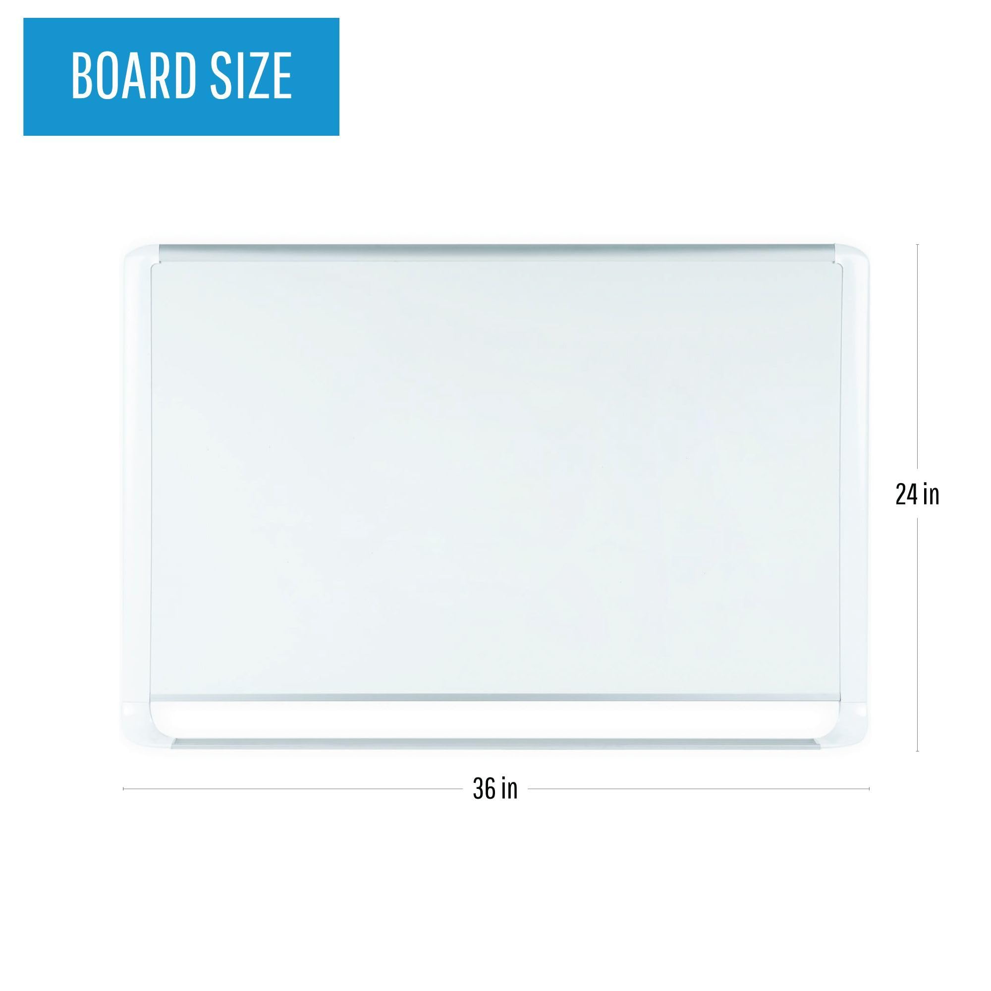 MasterVision Magnetic Gold Ultra Dry Erase Board 2x3 Feet - Aluminum Frame Whiteboard for Office, Classroom & Home - Premium Magnetic Whiteboard for Notes, Schedules & Presentations (MVI030205)