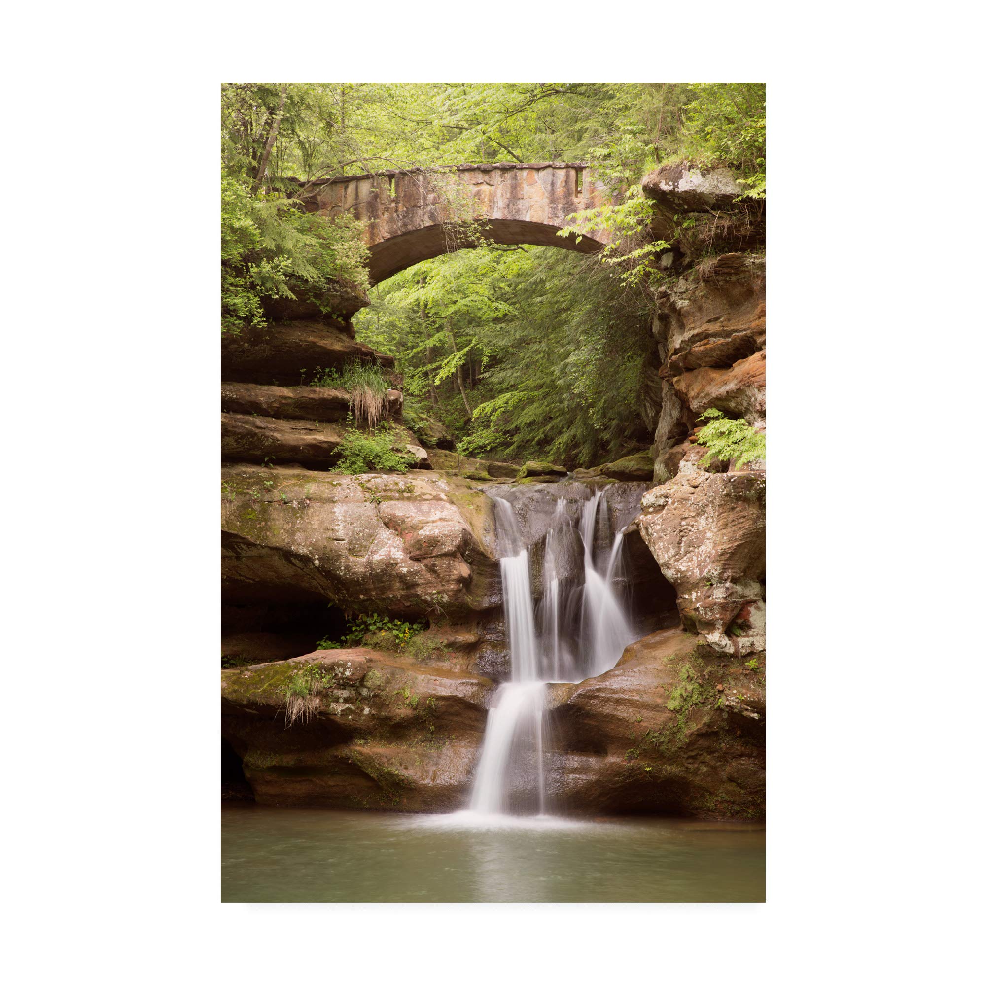Monte Nagler Stone Bridge Hocking Hills Ohio Fine Art Print 16x24 - Perfect for Home Decor, Office Wall Art & Gift Ideas