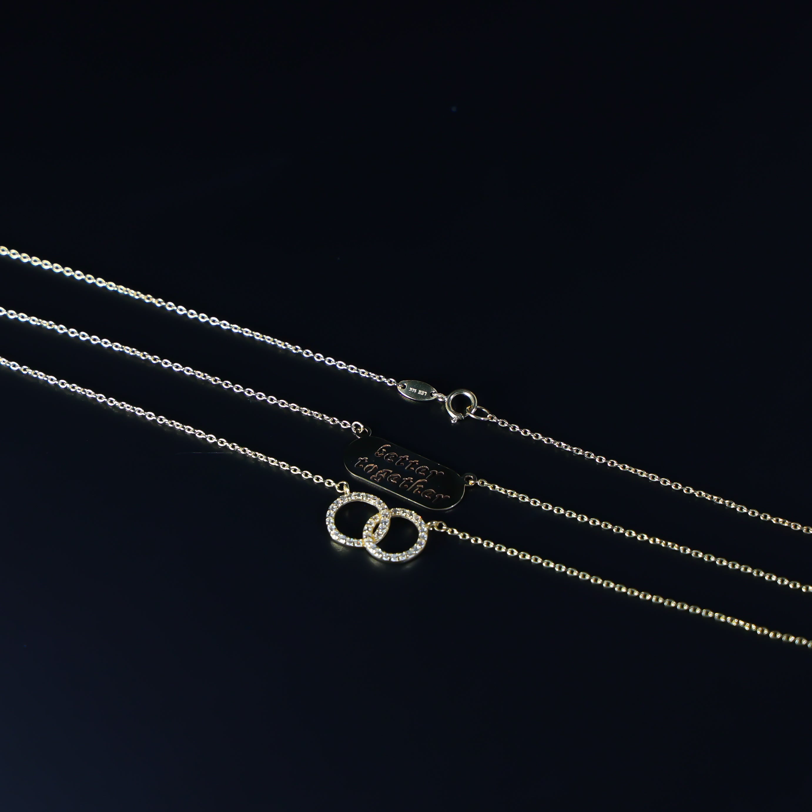 Gold Better Together Eternity Necklace NK0315 - Romantic Couple Gift for Anniversary, Wedding & Valentine's Day