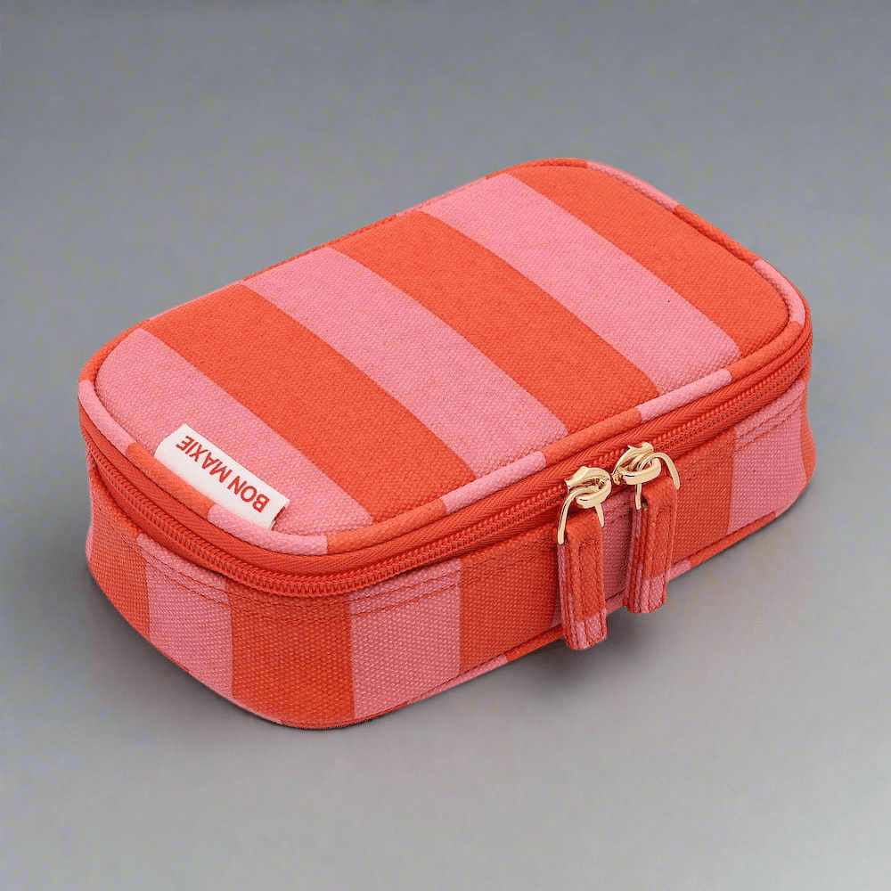 Pink and Red Stripe Handy Handle Case - Durable Phone Grip for iPhone, Samsung & More - Perfect for One-Handed Use, Gym, Travel & Daily Activities
