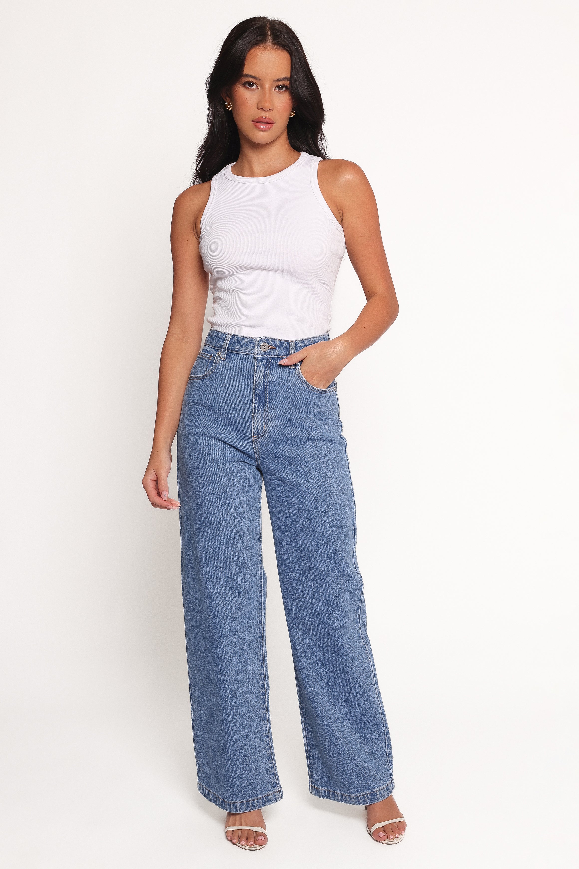 Abrand 94 High Wide Petite Jeans for Women - Stretch Denim Skinny Jeans with Comfort Fit | Perfect for Casual Wear, Office & Night Out