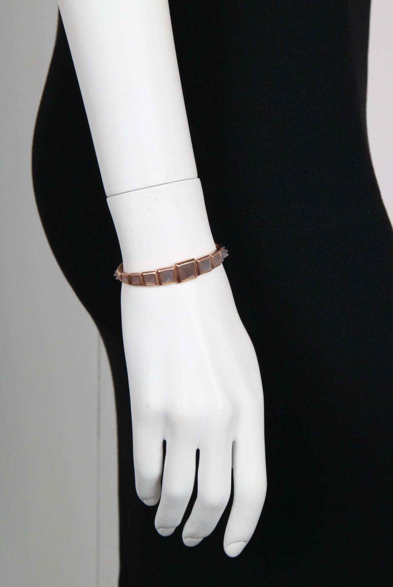 Graduated Gemstone Pyramid Cuff Bracelet - Elegant Stackable Bangle for Women | Perfect for Boho Chic, Layered Jewelry & Spiritual Healing