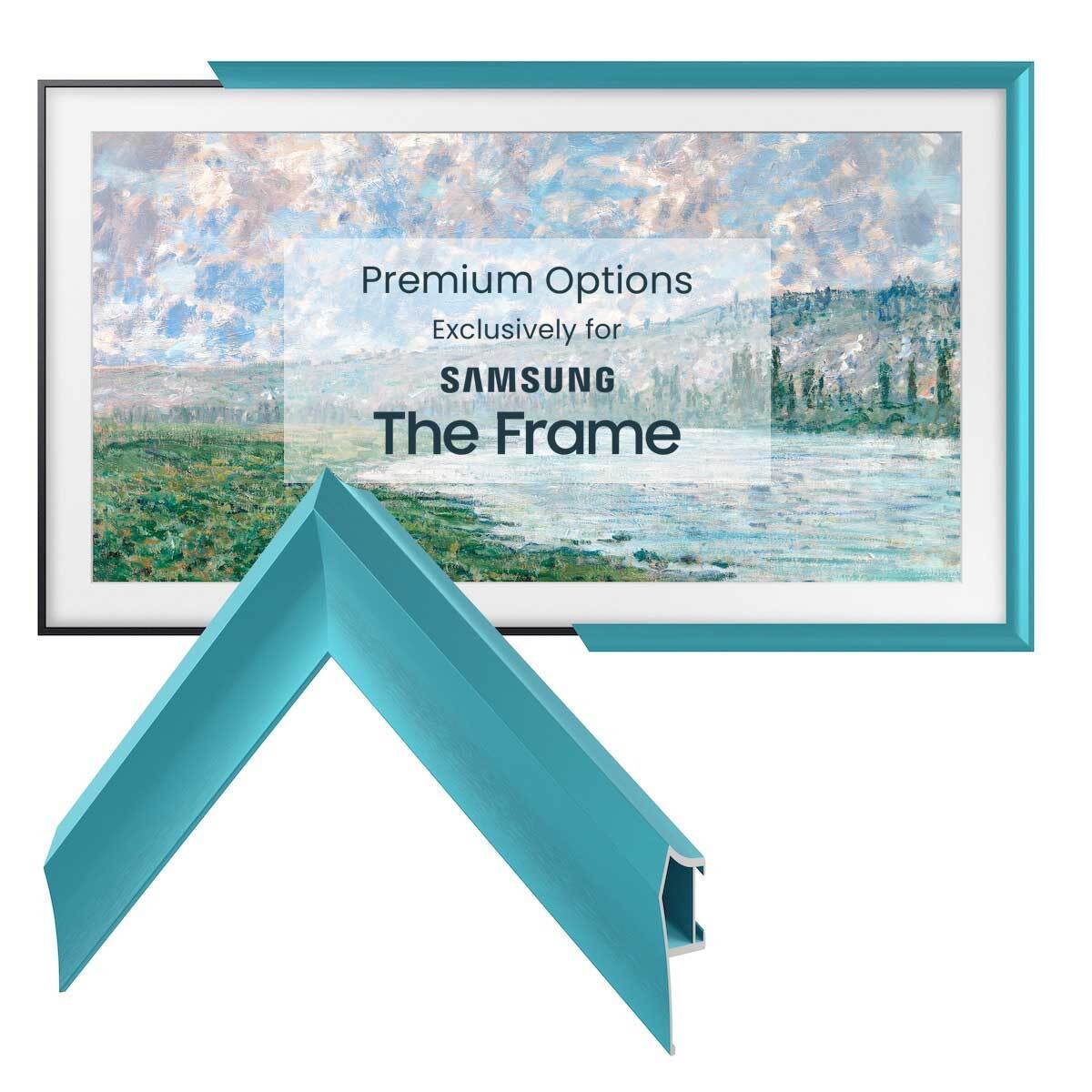 Caribbean Turquoise Alloy Prismatic Samsung Frame Bezel - Premium TV Accessory for Stylish Home Decor & Entertainment Setup