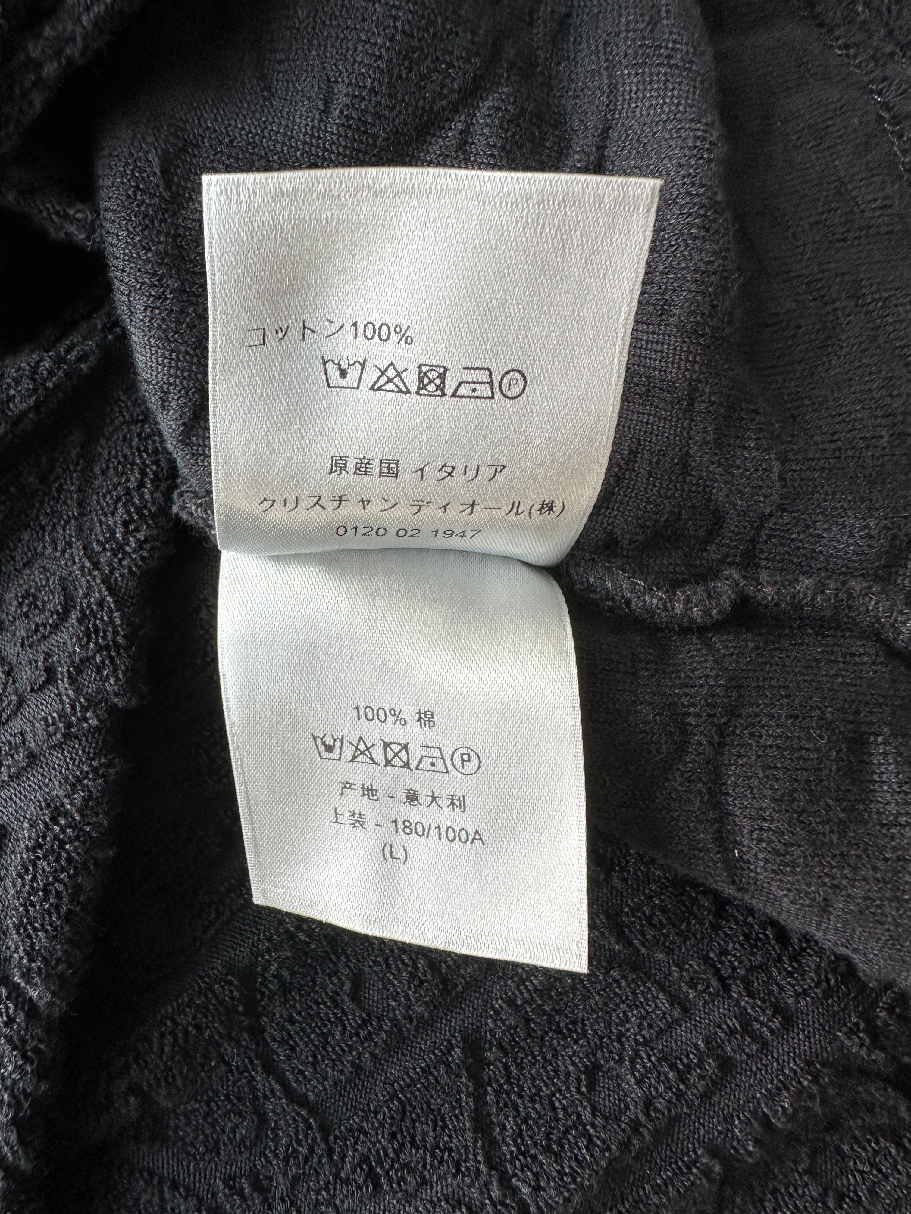 Dior Black Oblique Towel T-Shirt for Men - Luxury Cotton Short Sleeve Tee - Perfect for Casual Wear, Street Style & Summer Outfits