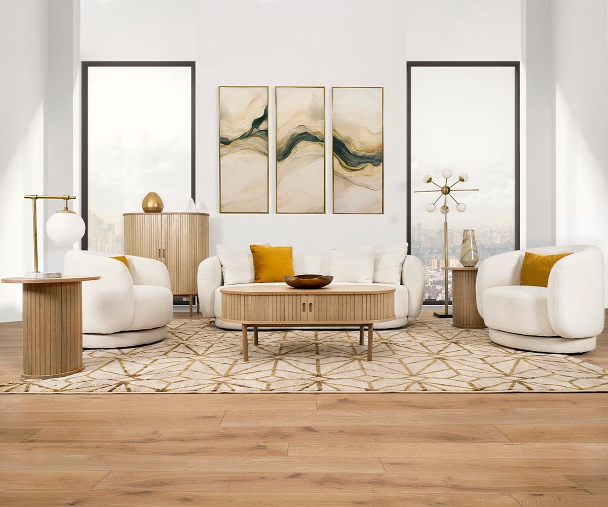 Ellie Sofa - Modern Comfortable Fabric Sofa for Living Room, Lounge & Home Decor - Perfect for Relaxing, Entertaining & Small Spaces