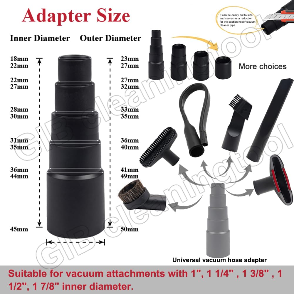 10-Piece Universal Vacuum Attachment Kit - 1 7/8