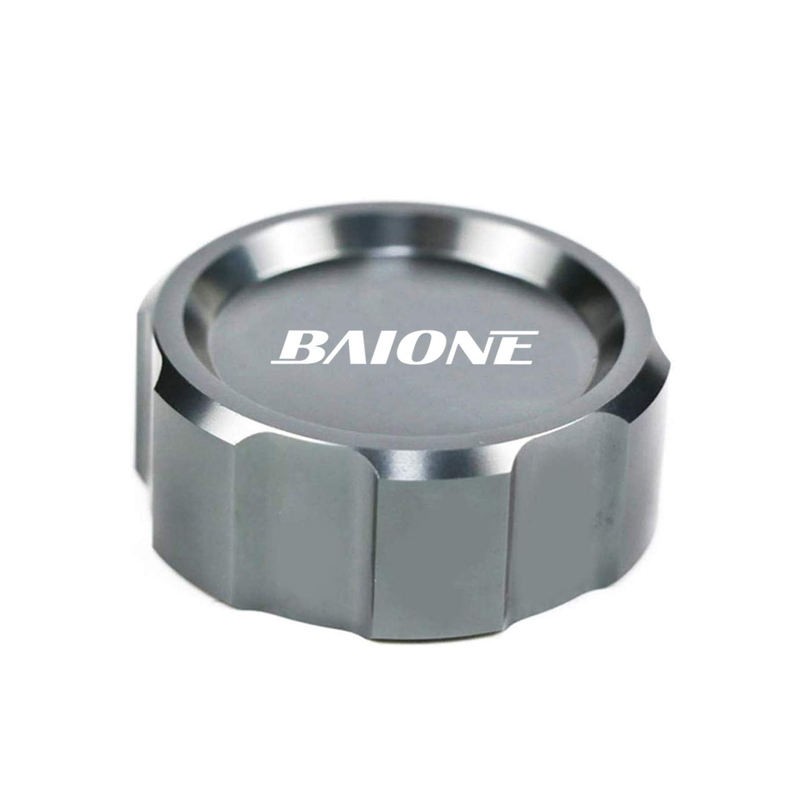 Worldmotop Motorcycle Brake Fluid Reservoir Cap & Gas Tank Cover - Compatible with Suzuki GSXR 600 750 (2011-2014) - Durable Aluminum Alloy (Gray) - Perfect for Street Racing & Custom Bike Upgrades