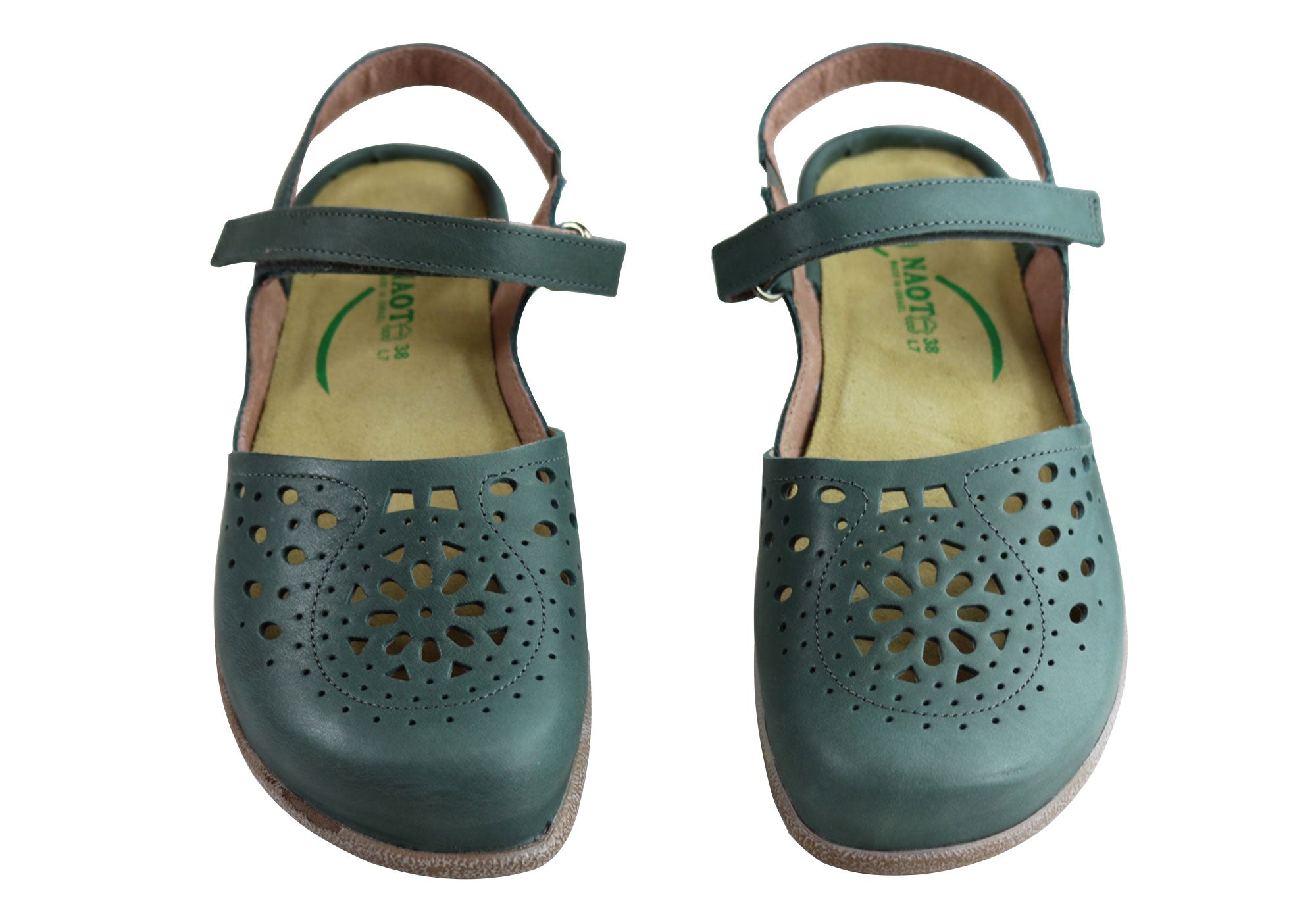 Naot Arataki Women's Orthopedic Leather Flat Sandals - Comfortable Closed-Toe Shoes for Plantar Fasciitis & Arch Support - Perfect for Work, Travel & Everyday Wear