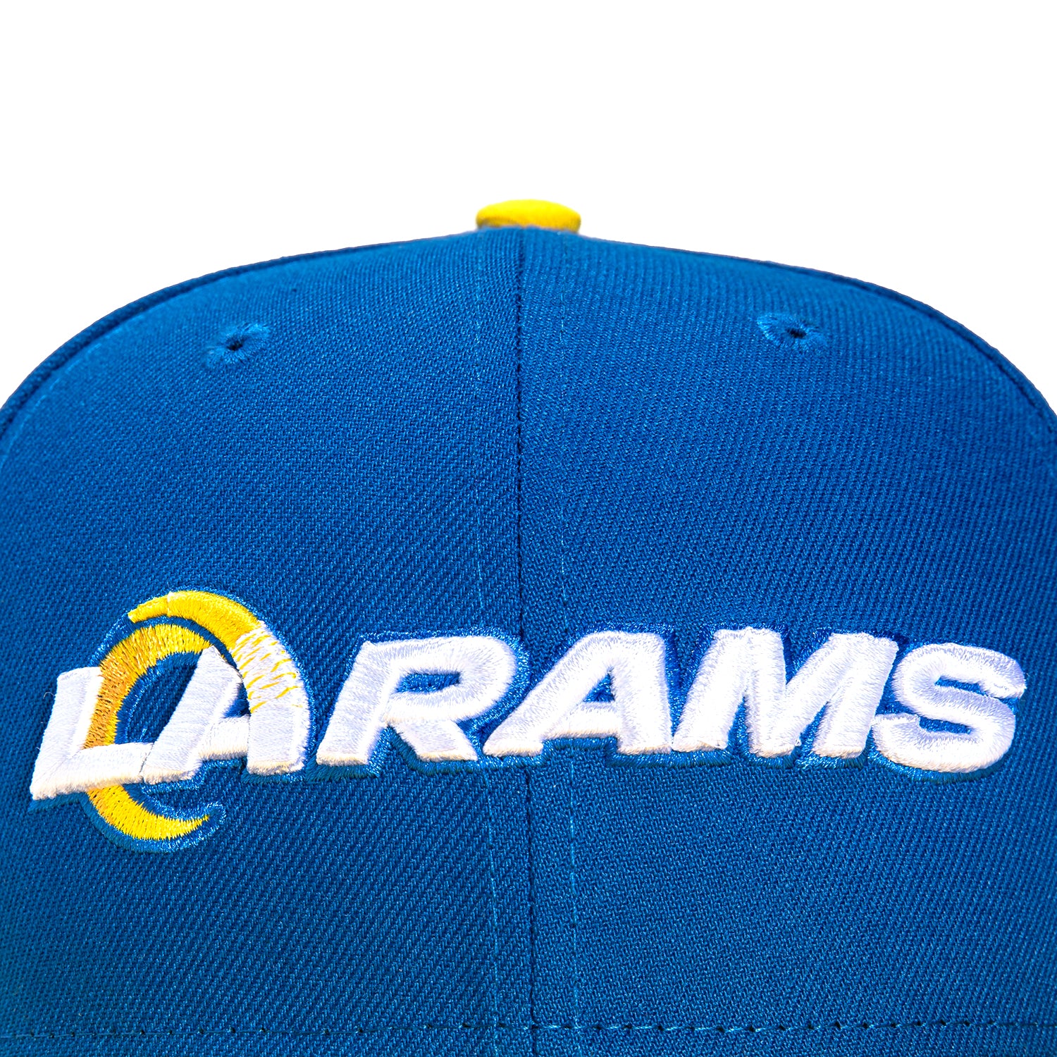 New Era 59Fifty Los Angeles Rams Logo Patch Snapback Hat - Royal & Gold Colors | Official NFL Team Cap for Football Fans & Streetwear Fashion