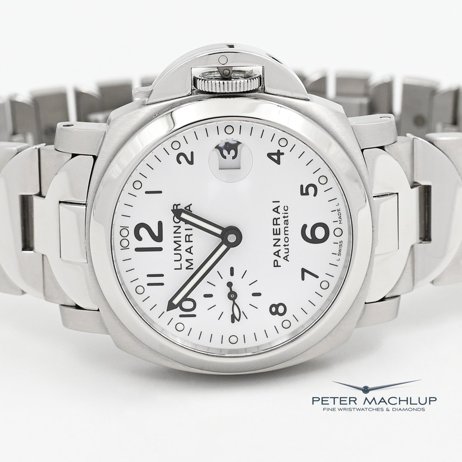 Panerai Luminor Marina 40mm Automatic Men's Watch - Luxury Stainless Steel Dive Watch with Date Function - Perfect for Business, Diving & Formal Occasions