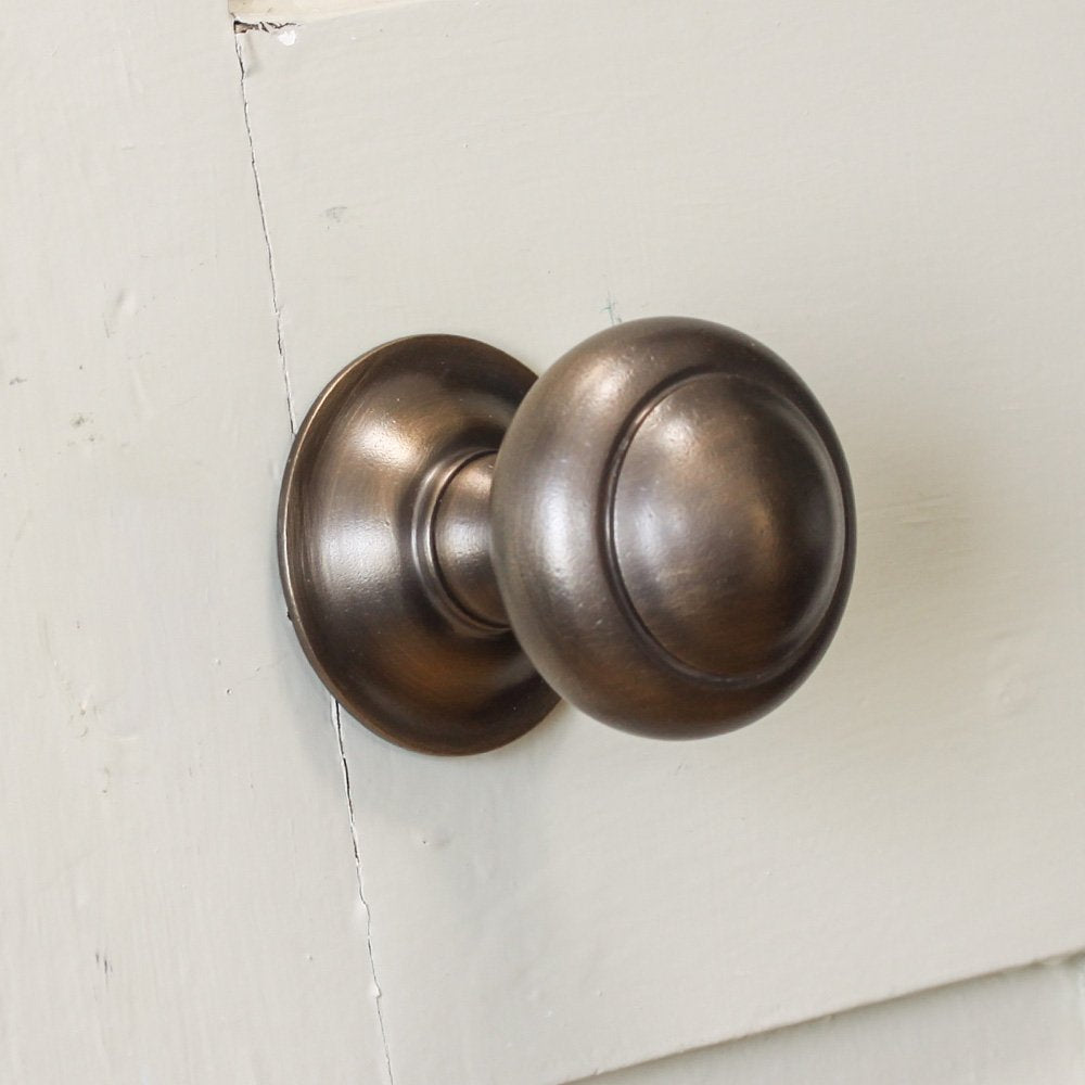 Vintage Distressed Antique Brass Round 3 Inch Cabinet Door Pull - Rustic Hardware for Kitchen Cabinets, Dressers & Furniture Restoration Projects