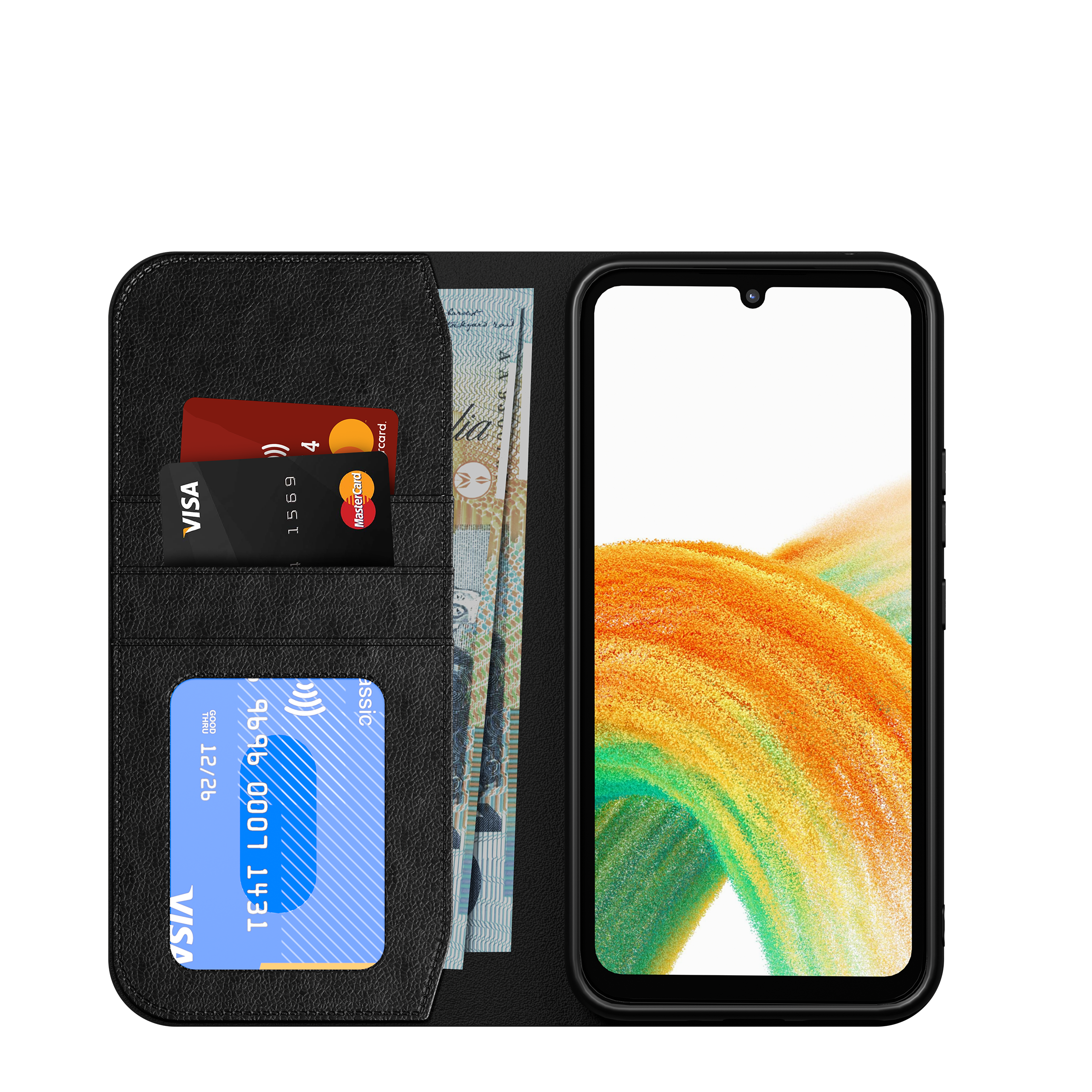 Premium PU Leather Wallet Case for Samsung Galaxy A34 5G - RFID Blocking & Card Slots | Perfect for Daily Use, Travel & Business Meetings