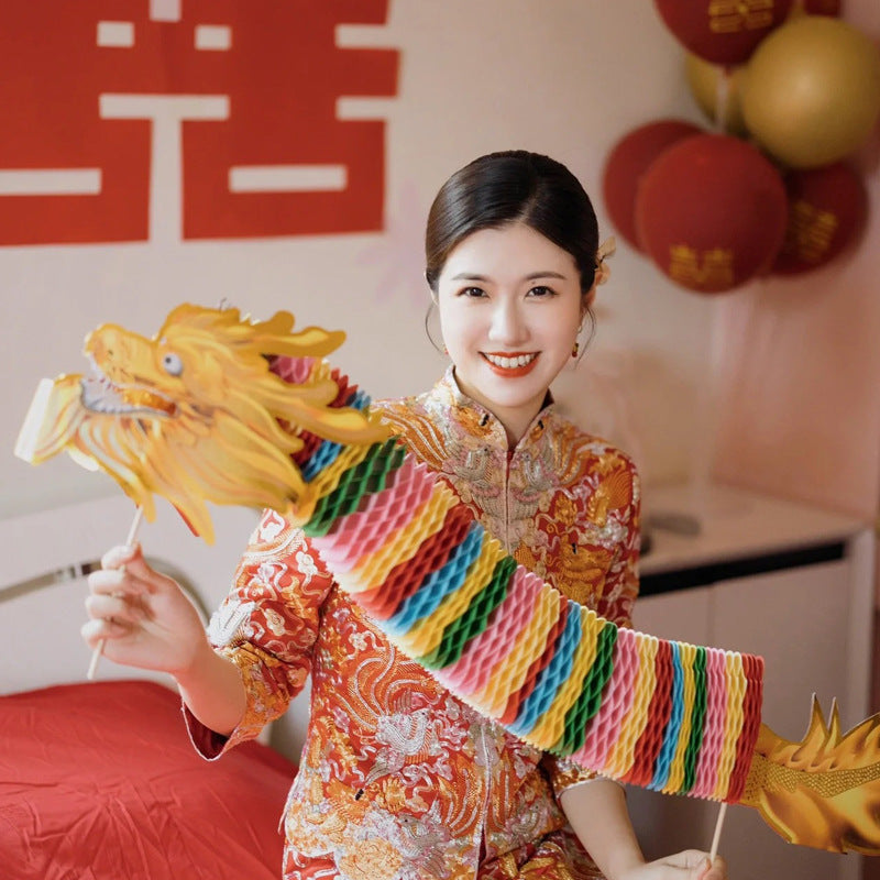 Chinese Dragon Paper Cutting Art - Traditional Wedding & Festival Decoration for Home, Party, Chinese New Year Celebrations