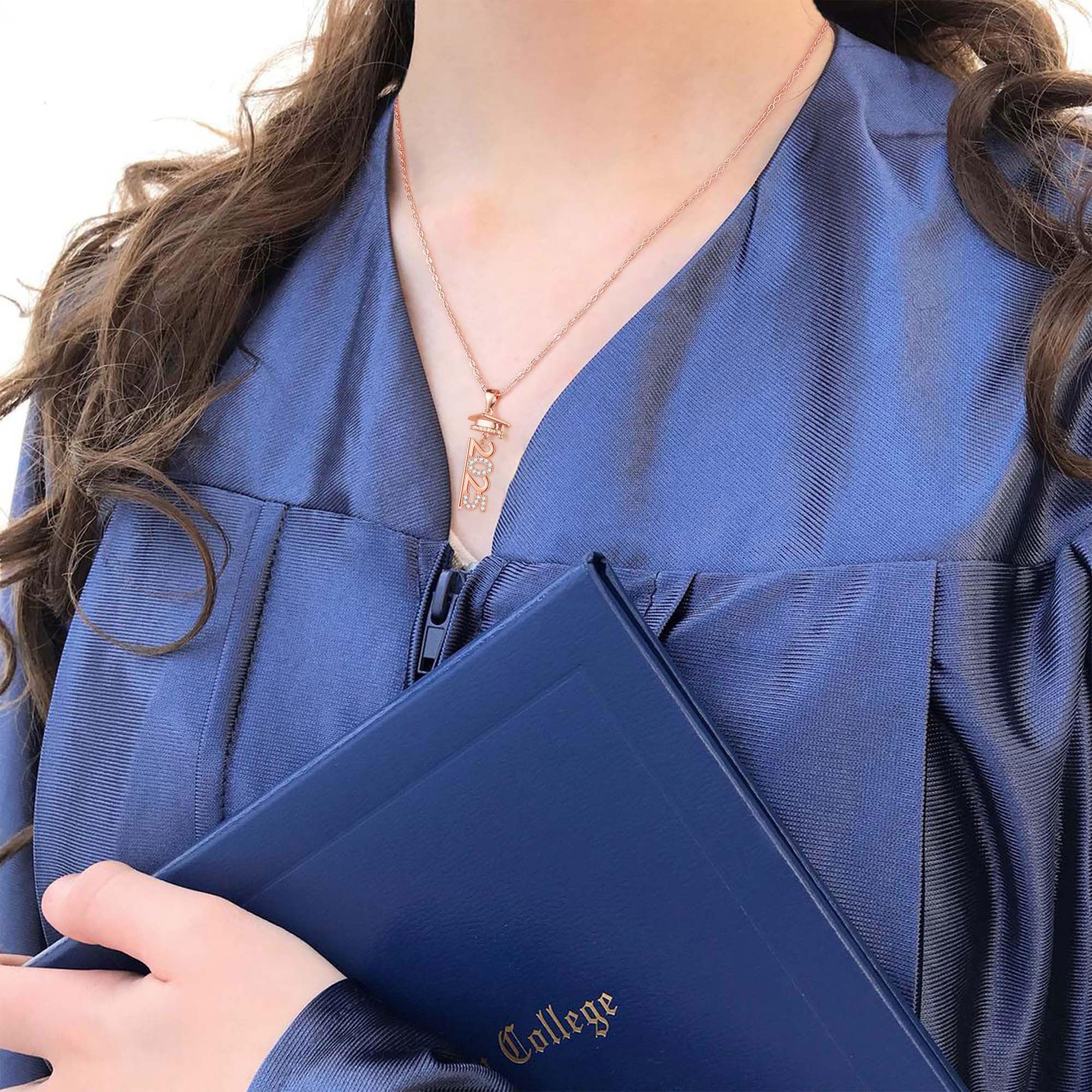 Yesteel Class of 2025 Graduation Necklace for Women - Best Friend Gift for High School & College Graduates - Elegant Jewelry for Commencement Ceremony & Special Occasions