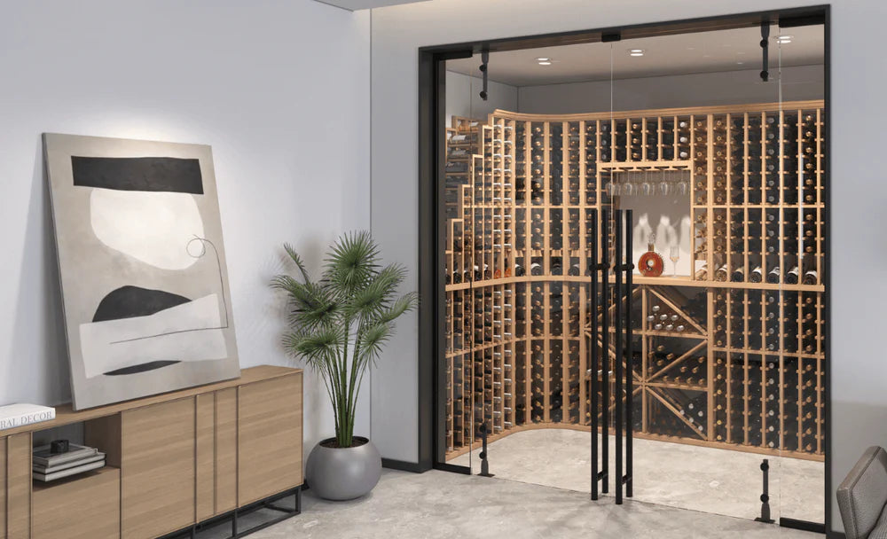 95 Bottle Cascade Left - Elite Wine Rack Kit 85