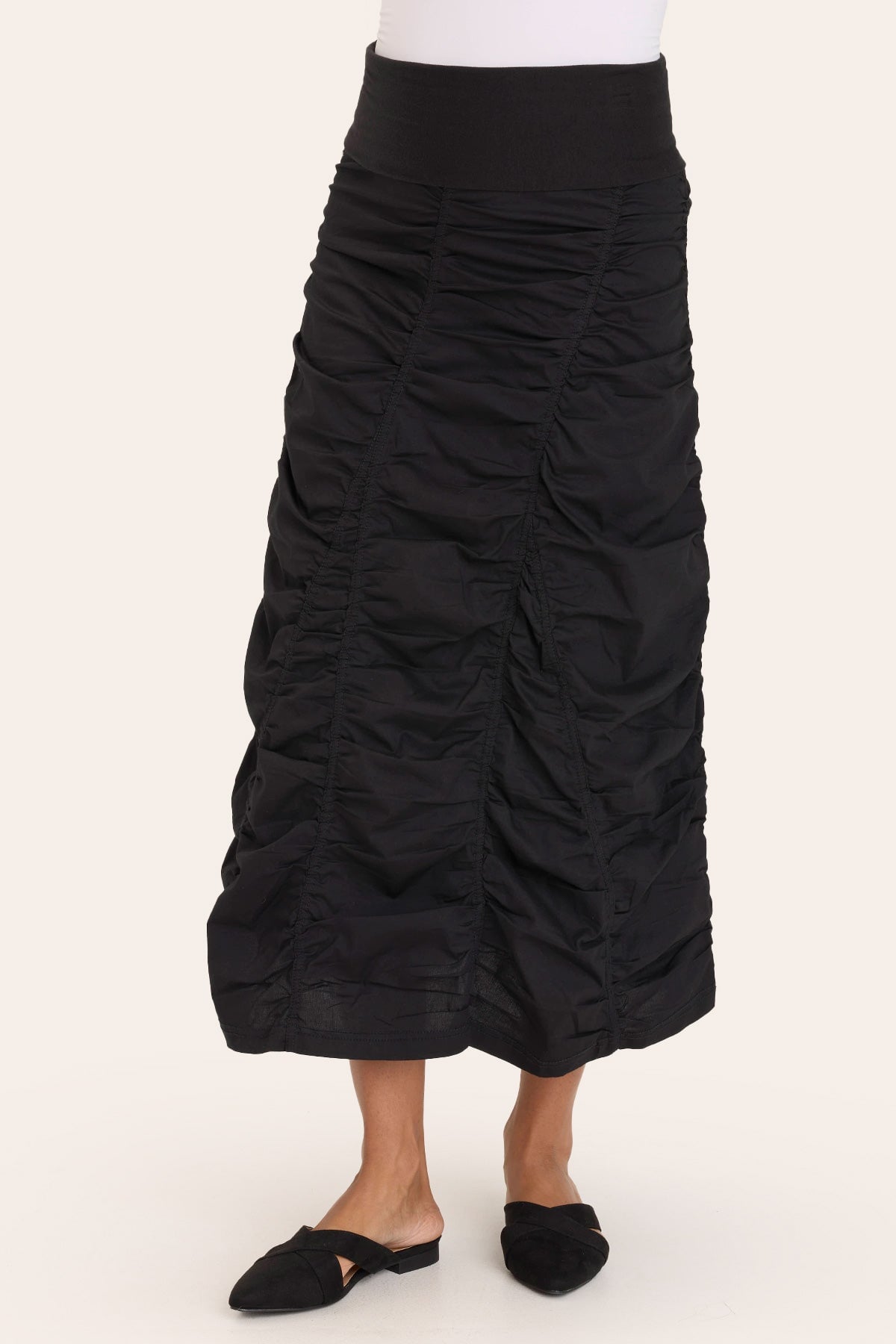 Gored Peasant Skirt for Women - Flowy A-Line Midi Skirt with Elastic Waist | Perfect for Boho Style, Summer Outfits & Casual Wear