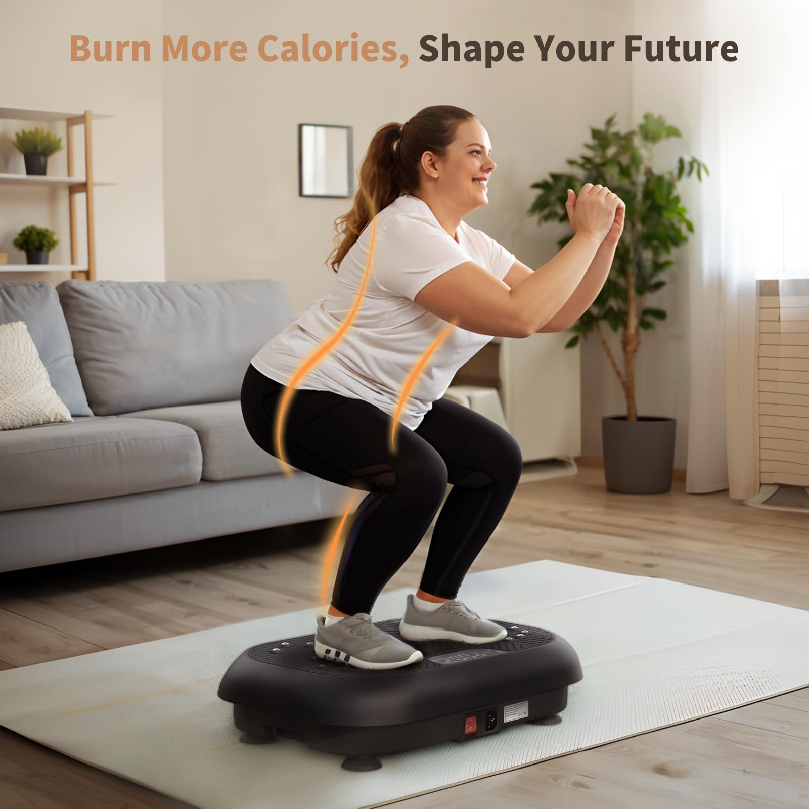 Vibration Plate Exercise Machine for Home Gym - Full Body Workout Equipment for Women & Men | Power Shaping, Lymphatic Drainage & Fitness Training | Compact Vibrating Platform for Weight Loss & Muscle Toning | Perfect for Small Spaces & Home Workouts