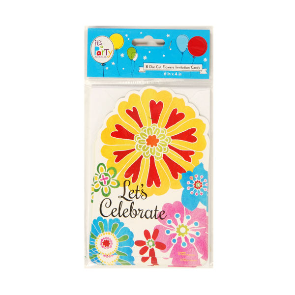 8Pcs 6X4 Inch Floral Die-Cut Invitation Cards with Envelopes - Perfect for Weddings, Baby Showers & Party Invitations