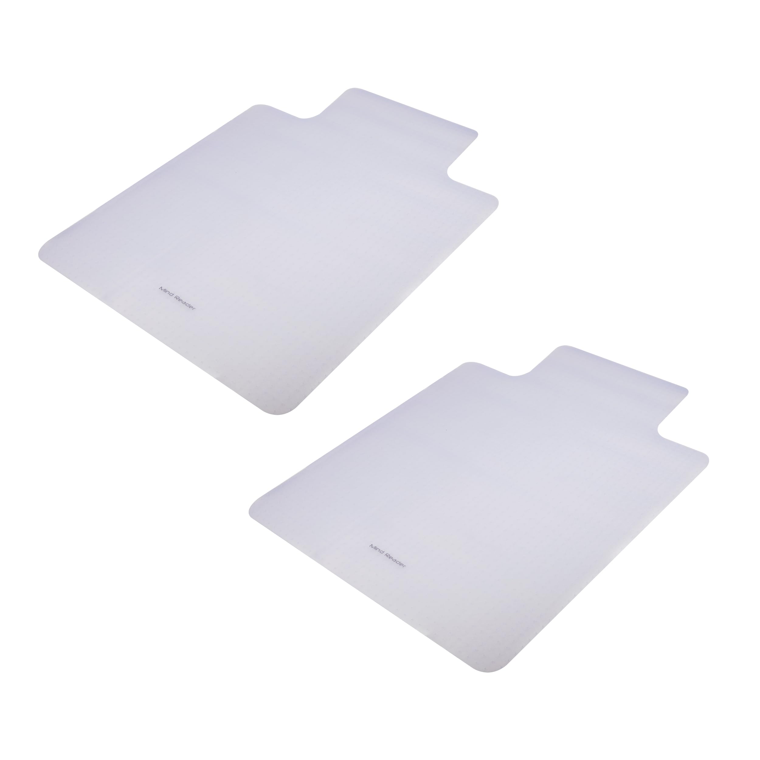 Mind Reader PVC Chair Mat for Carpet - 47.5x35.5 Inch, Clear (Set of 2) - Office & Home Use